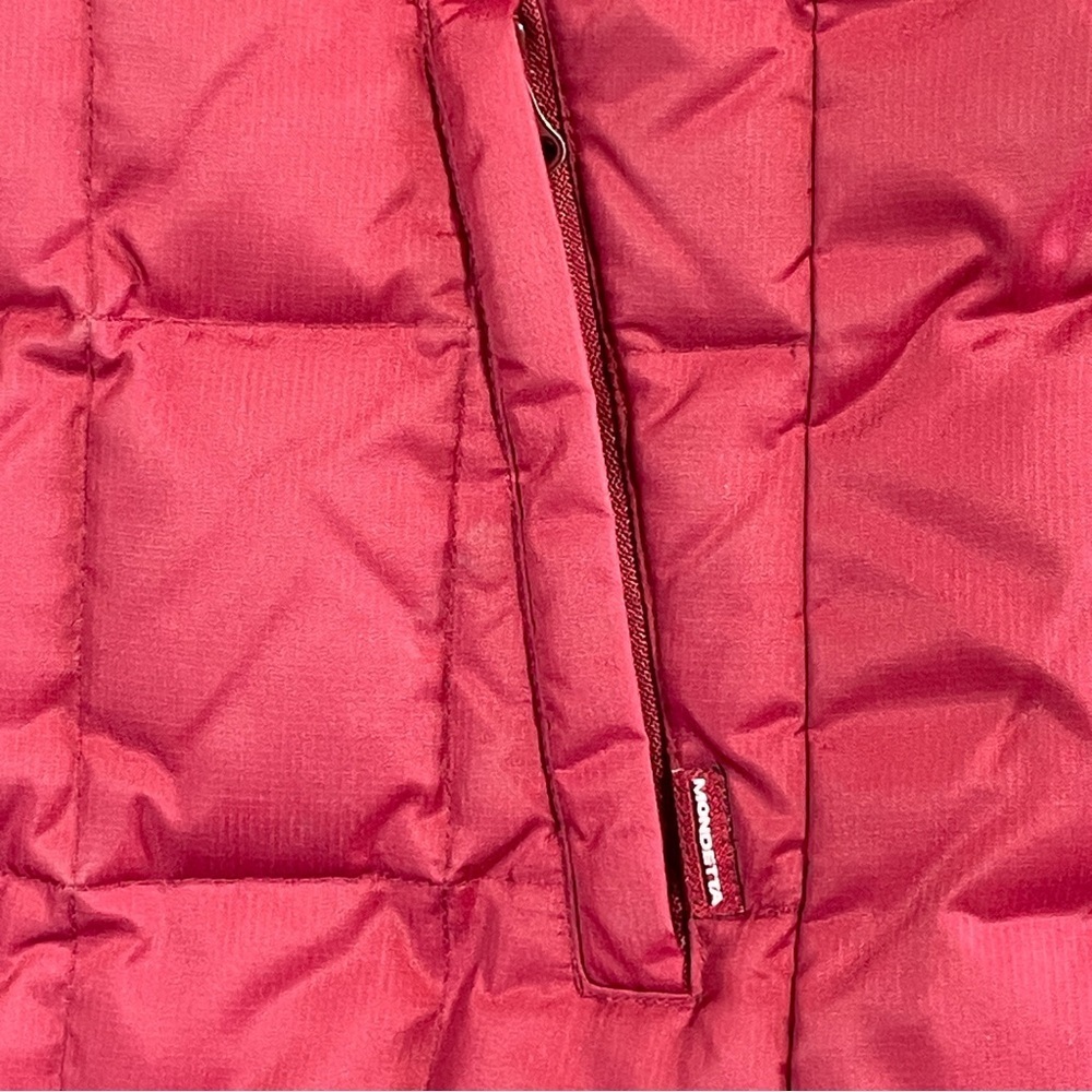 Mondetta Sport Puffer Vest Women’s Medium Maroon Quilted Down Fill Fleece Liner - Picture 2 of 13